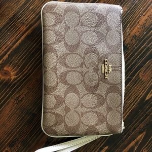 Coach Brown Wristlet
